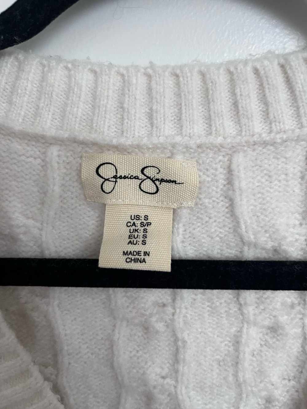 Jessica Simpson Striped Cable-Knit Cardigan - Picture 3 of 3